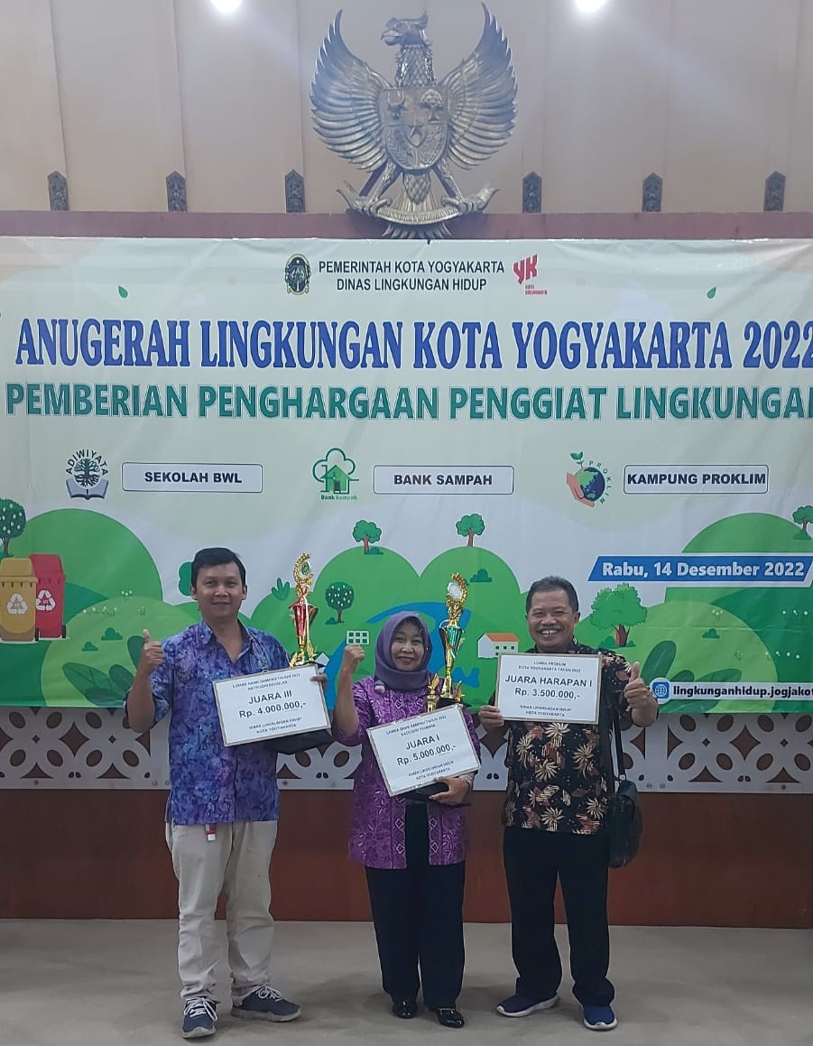 Kelurahan Cokrodiningratan Memperoleh 3 Nominasi dalam Anugrah Lingkungan Kota Yogyakarta Th 2022