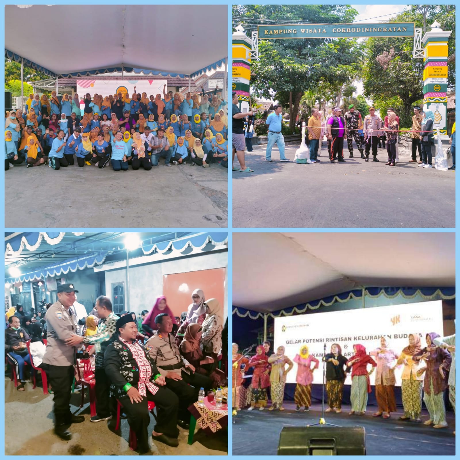 Peresmian Gapura Kampung Wisata, Launching Kelon Canting dan Deklarasi Cokrodiningratan Untuk Zero Stunting